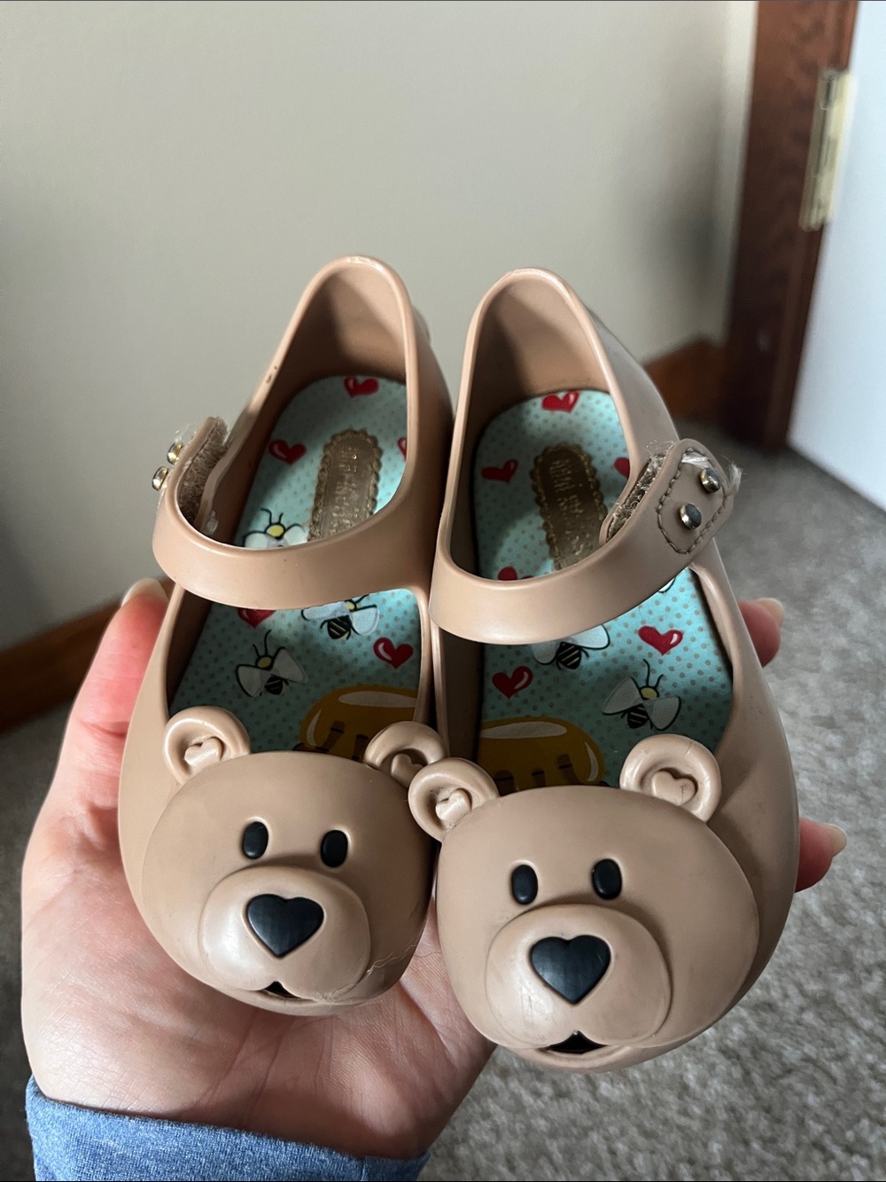 Mini Melissa Jelly Shoes Ultragirl Maggie Bear Mini Melissa Ursinho Rare, Sz 6